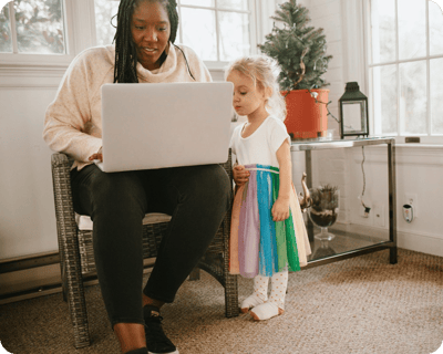 Homebuyer using laptop to take Framework Homebuyer Education Homebuyer using laptop to take Framework Homebuyer Education